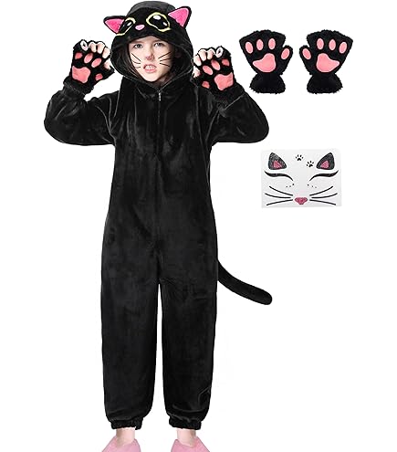 Amazon.com: Black Cat Zipster Onepiece Costume - Medium (8-10